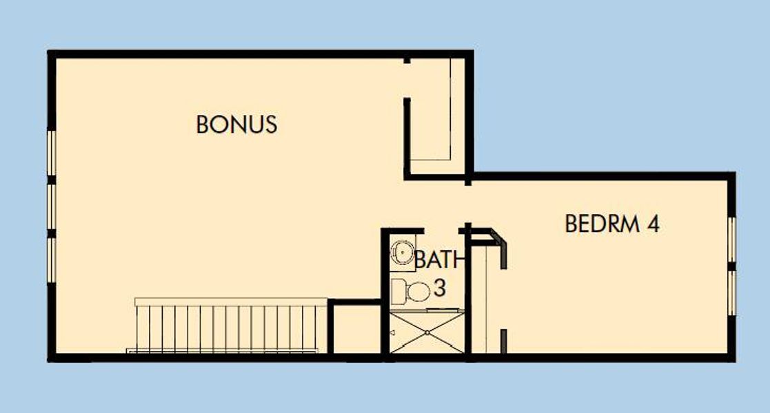 2D floor plan layout of this home in Nexton – Midtown – The Garden Collection, Summerville, SC (Image 5).
