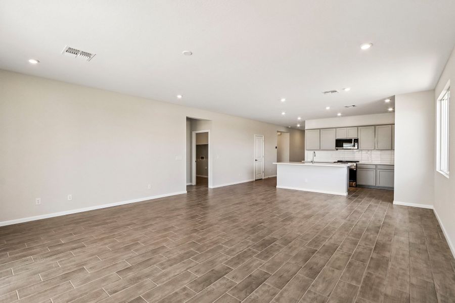 A large empty kitchen.