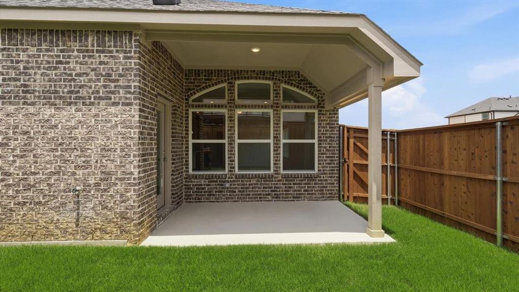 Exterior details and patio area of a home in Taylor Estates, Corinth (Image 4). Exterior details and patio area of a home in Taylor Estates, Corinth (Image 4).