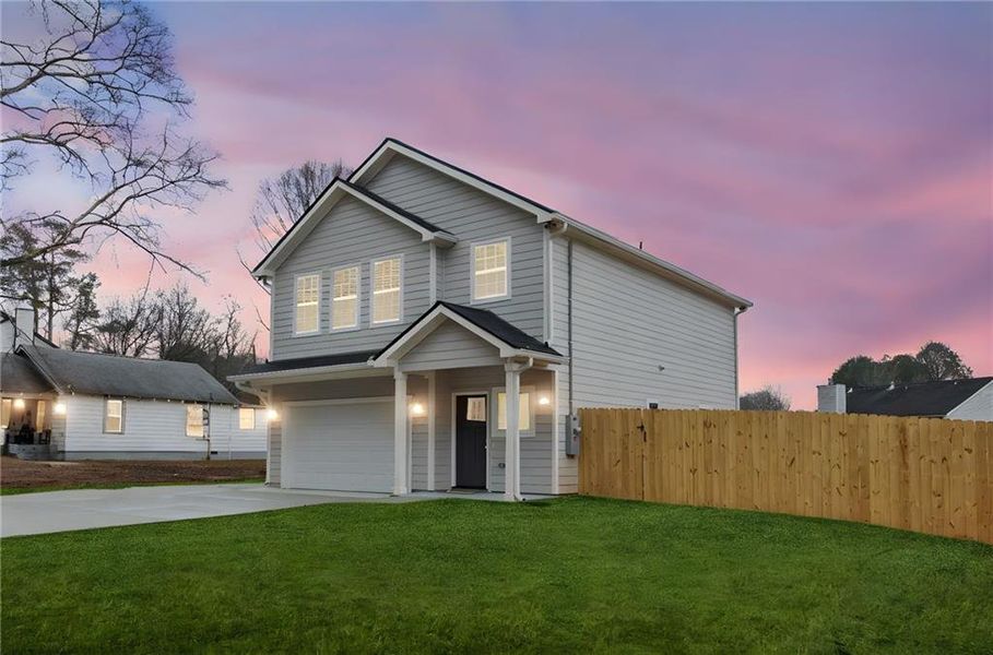 Front exterior of a new home in , Austell, GA, highlighting curb appeal (Image 24).