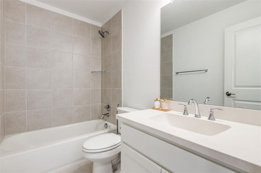 Bathroom with  shower combination and vanity