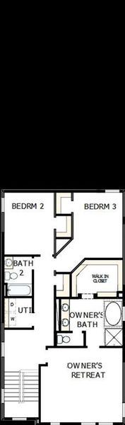 2D floor plan layout of this home in Karis - Cottage Series, Crowley, TX (Image 3). 2D floor plan layout of this home in Karis - Cottage Series, Crowley, TX (Image 3).