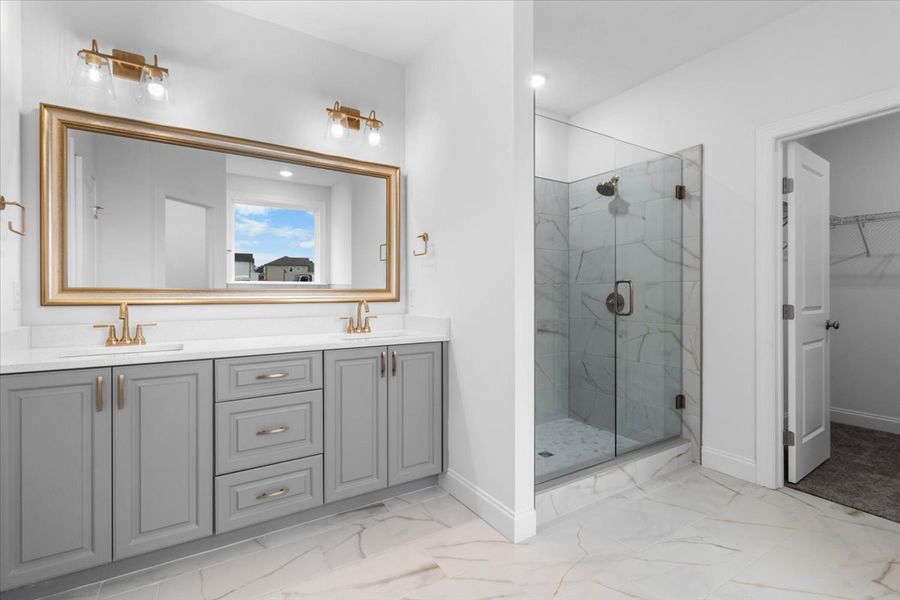 Primary Bathroom | 915 Lillian Park Drive, The Nottaway Plan by Ivey Homes