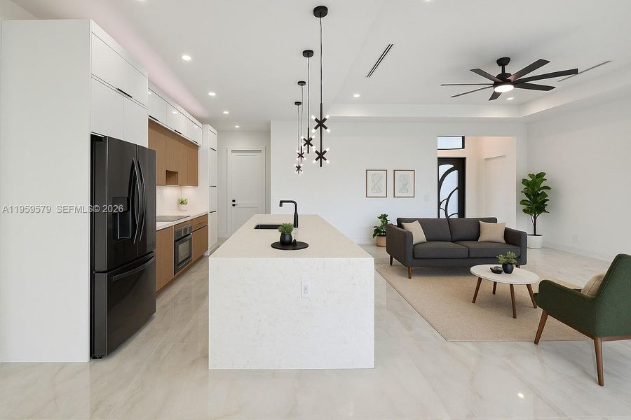 Furnished interior view inside a new home in , Cape Coral (Image 6).