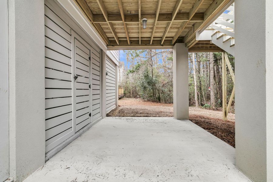 Exterior details and patio area of a home in , Charleston (Image 26).