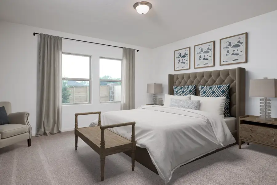 Representative furnished interior of a home built from the Moonbeam by Starlight Homes in Hawks Run, Kissimmee (Image 8).