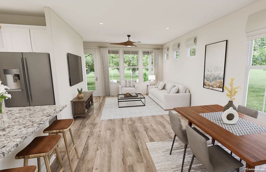 Representative furnished interior of a home built from the Flagstone by Pulte Homes in SeaFlower, Bradenton (Image 7).