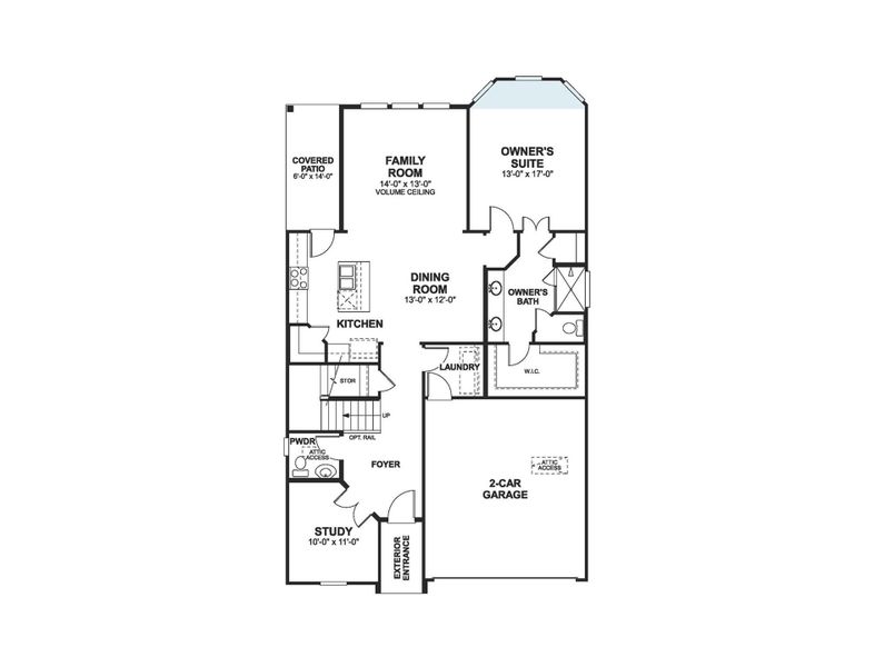 2D floor plan layout of this home in Estancia West, Manchaca, TX (Image 3).