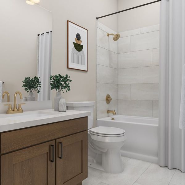 Furnished interior view inside a new home in Capitol Collection at Lariat, Liberty Hill (Image 18).