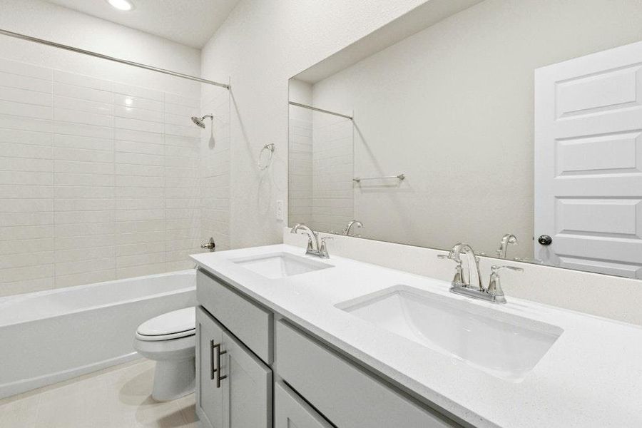 Furnished interior view inside a new home in Santa Rita Ranch, Liberty Hill (Image 13). Furnished interior view inside a new home in Santa Rita Ranch, Liberty Hill (Image 13).