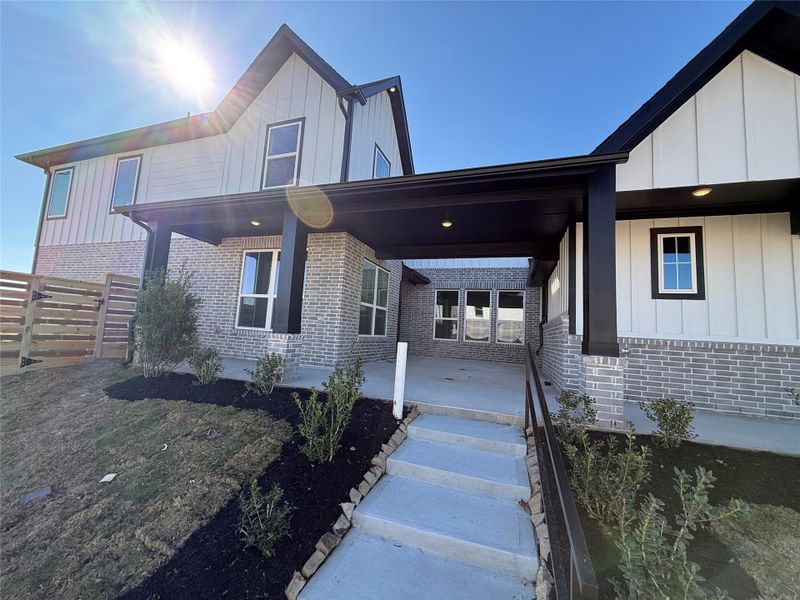 Exterior details and patio area of a home in Austin Point, Richmond (Image 3).