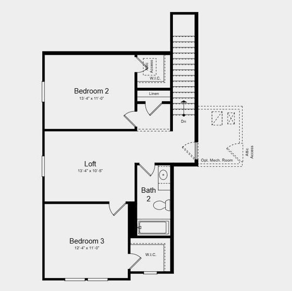 2D floor plan layout of this home in Windance Lake, Loganville, GA (Image 3).