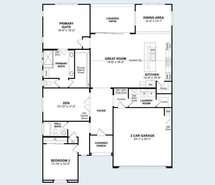 2D floor plan layout of this home in K. Hovnanian's® Four Seasons at Victory at Verrado, Buckeye, AZ (Image 4). 2D floor plan layout of this home in K. Hovnanian's® Four Seasons at Victory at Verrado, Buckeye, AZ (Image 4).