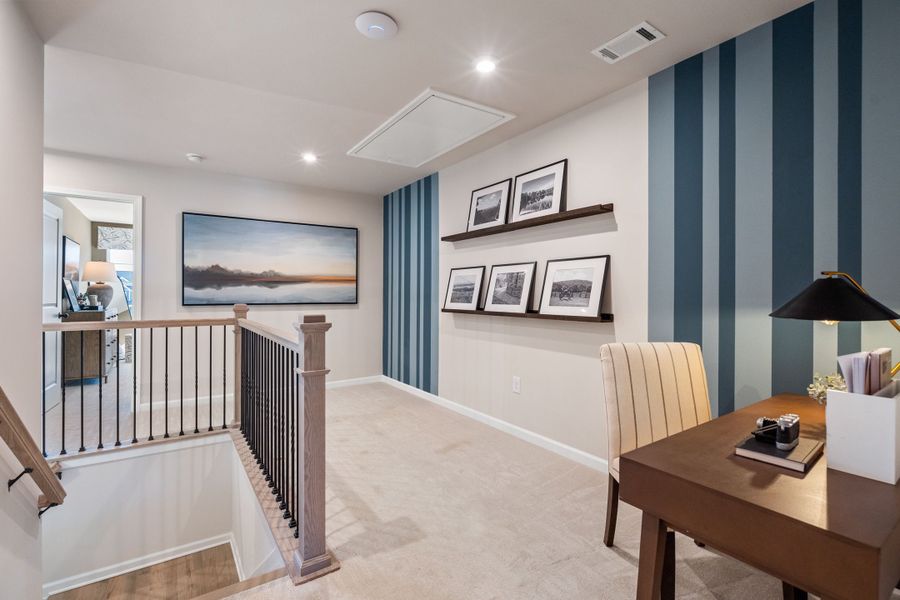 Representative furnished interior of a home built from the The Marion A by Davidson Homes LLC in The Village at Shallowford, Kennesaw (Image 18). Representative furnished interior of a home built from the The Marion A by Davidson Homes LLC in The Village at Shallowford, Kennesaw (Image 18).