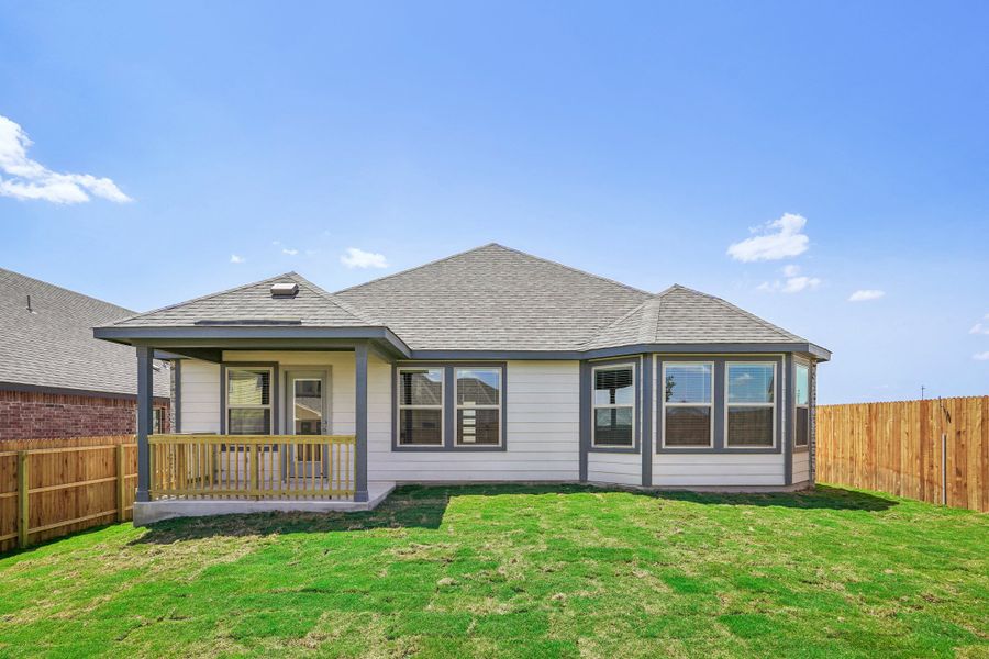 Back exterior of the Fitzhugh floorplan at a Meritage Homes community.