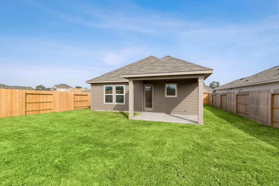 Exterior details and patio area of a home in Indian Springs, Crosby (Image 3). Exterior details and patio area of a home in Indian Springs, Crosby (Image 3).
