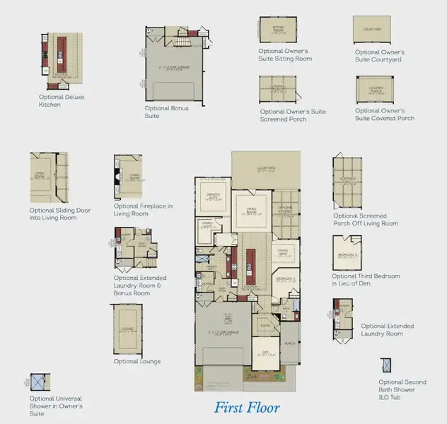 2D floor plan layout for the Verona by Epcon Communities in Courtyards by Carrell, Ocean Isle Beach, NC (Image 3). 2D floor plan layout for the Verona by Epcon Communities in Courtyards by Carrell, Ocean Isle Beach, NC (Image 3).