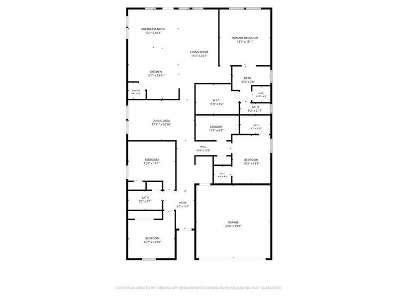 2D floor plan layout of this home in Tesoro at Chisholm Trail Ranch, Crowley, TX (Image 5).