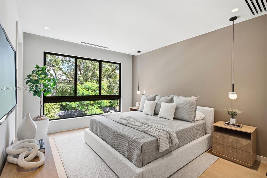 Furnished interior view inside a new home in , Miami (Image 16).