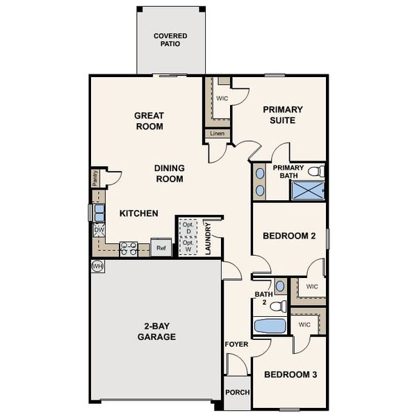 2D floor plan layout for the Laurel by Century Complete in Point of View, Prescott Valley, AZ (Image 3). 2D floor plan layout for the Laurel by Century Complete in Point of View, Prescott Valley, AZ (Image 3).
