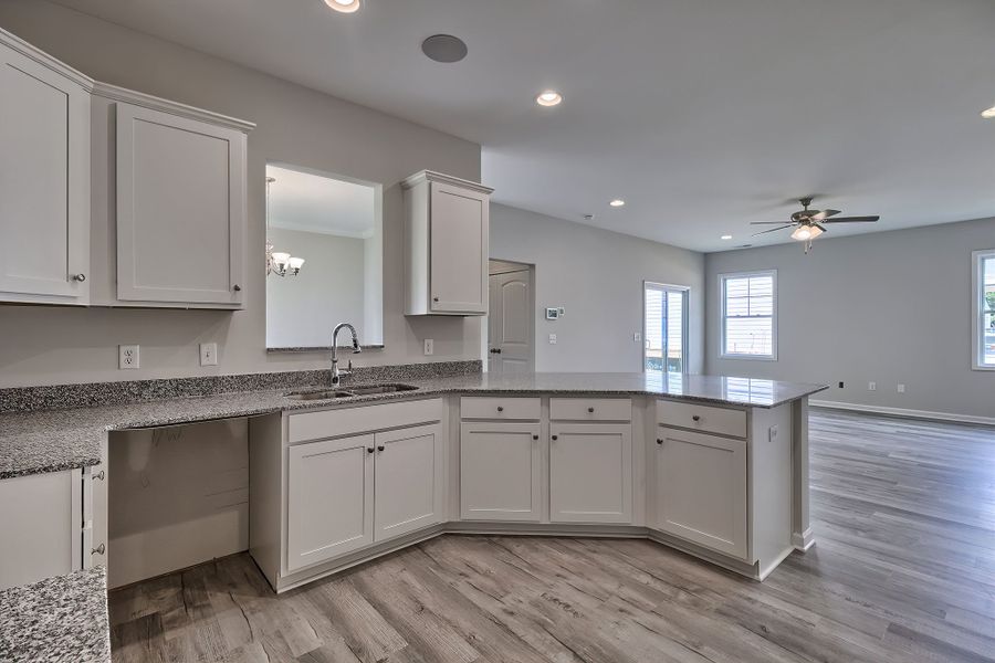 Representative furnished interior of a home built from the Sabel II by Great Southern Homes in Cottages at Roofs Pond, West Columbia (Image 9).