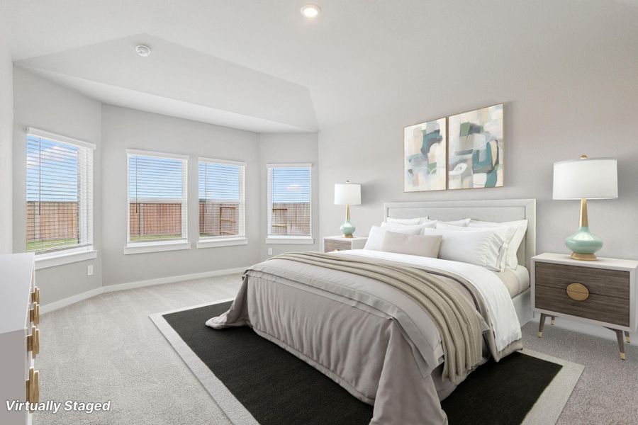 Furnished interior view inside a new home in Massey Oaks - Premier Series, Pearland (Image 5). Furnished interior view inside a new home in Massey Oaks - Premier Series, Pearland (Image 5).