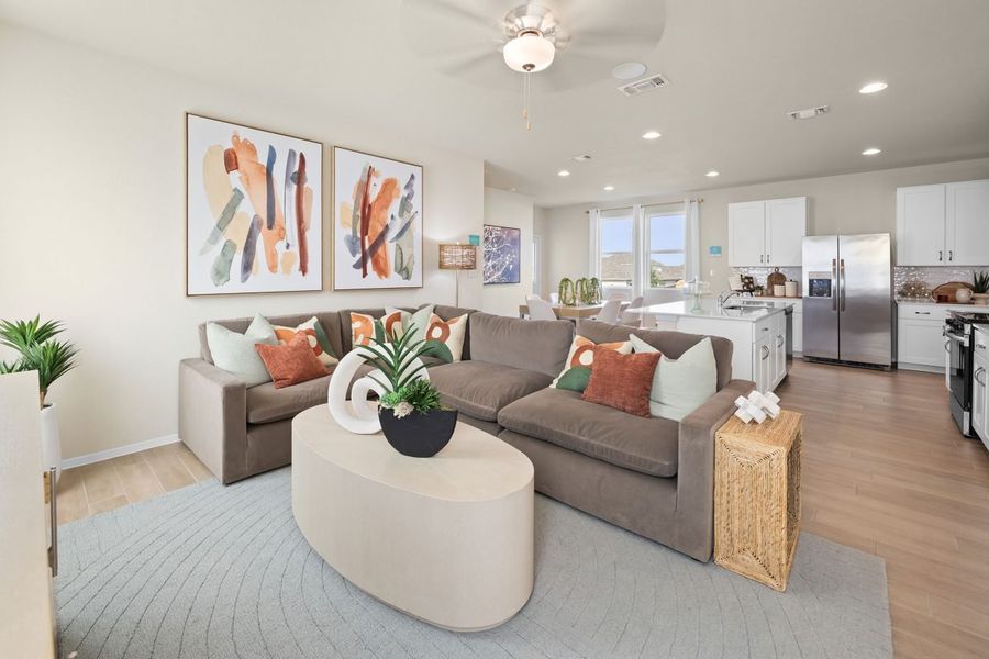Representative furnished interior of a home built from the Durango 2446 by Brohn Homes in Durango, Mustang Ridge (Image 4).