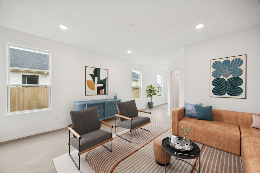 Furnished interior view inside a new home in Montgomery Bend, Montgomery (Image 10). Furnished interior view inside a new home in Montgomery Bend, Montgomery (Image 10).