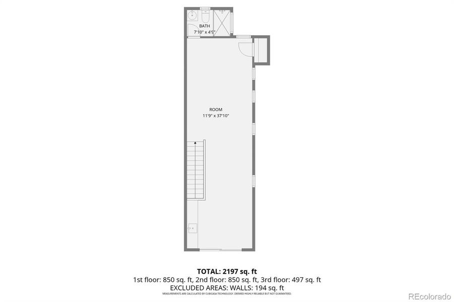 2D floor plan layout of this home in , Denver, CO (Image 3).