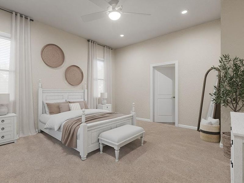 You will appreciate the lifestyle convenience of a downstairs owner`s suite. (Artist`s rendering)
