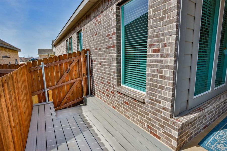 Exterior details and patio area of a home in Liberty Pointe, Gainesville (Image 22).