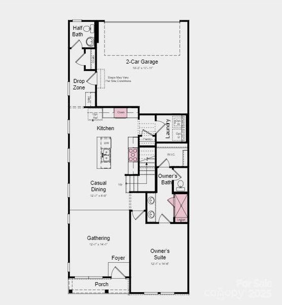 Structural options added include: study, ledge in primary shower.