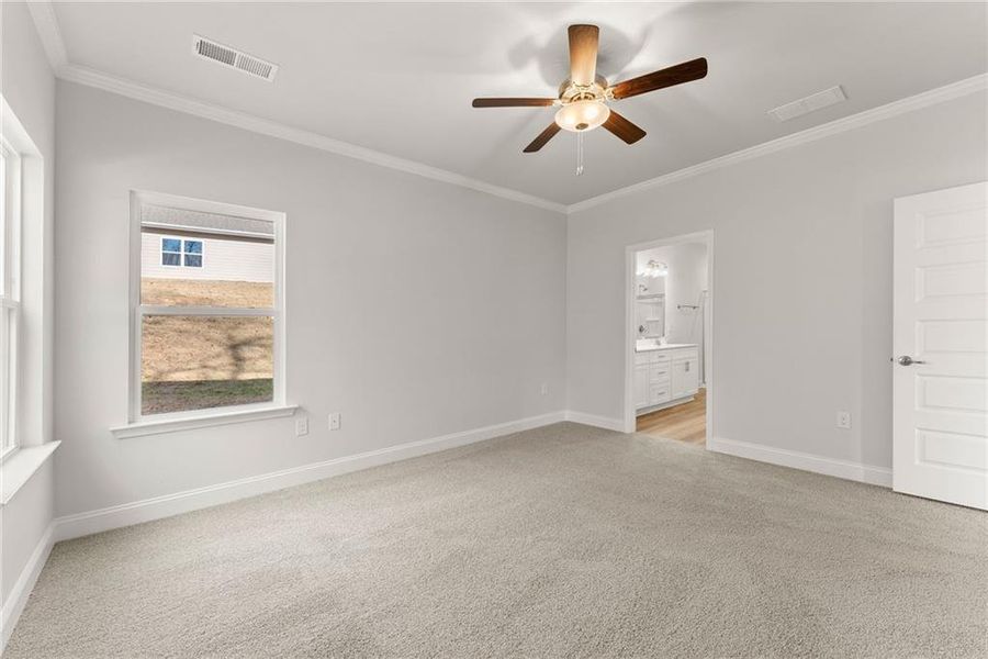 Spacious, unfurnished interior of a new home in The Fields of Walnut Creek, Pendergrass (Image 22).