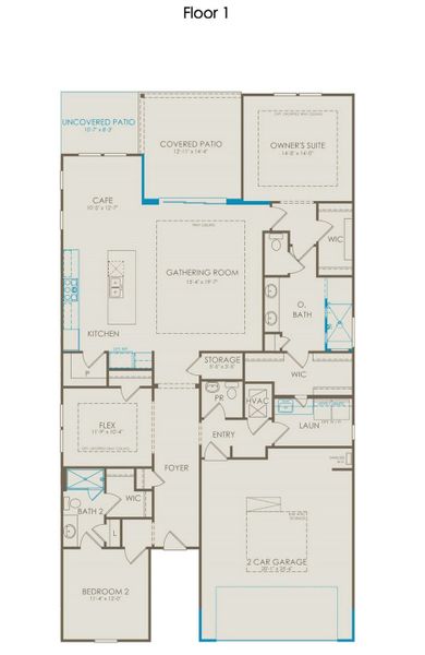 Prestige First Floor in new home floor plans at 55+ Active Adult community Del Webb Barton Village near Nashville