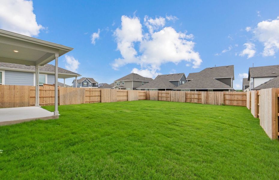 Exterior details and patio area of a home in Patterson Ranch, Georgetown (Image 24). Exterior details and patio area of a home in Patterson Ranch, Georgetown (Image 24).