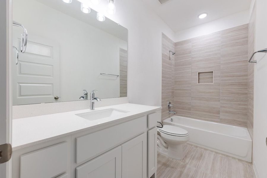 Furnished interior view inside a new home in Lariat - 80', Liberty Hill (Image 8). Furnished interior view inside a new home in Lariat - 80', Liberty Hill (Image 8).