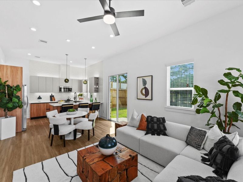 Furnished interior view inside a new home in , Houston (Image 15). Furnished interior view inside a new home in , Houston (Image 15).