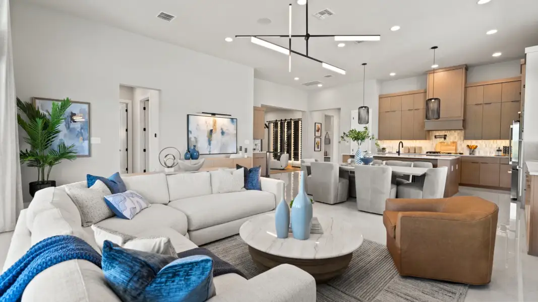 Furnished interior view inside a new home in Glynlea Country Club, Port St. Lucie (Image 7).