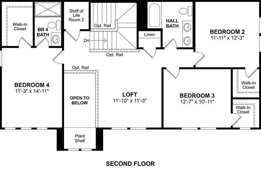 The Malmo floor plan by K. Hovnanian Homes. 2nd Floor shown. *Prices, plans, dimensions, features, specifications, materials, and availability of homes or communities are subject to change without notice or obligation.