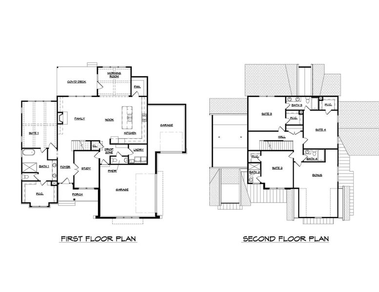 2D floor plan layout of this home in , Matthews, NC (Image 4).