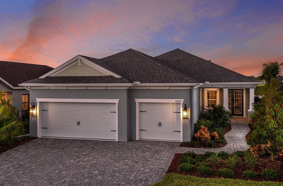 Representative exterior photo of a completed home built from the Bright Meadow 2 by Neal Communities in Canoe Creek, Parrish, FL (Image 2).