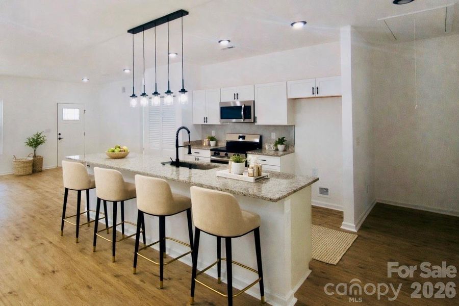 Huge and Beautiful Island with suggested staging.