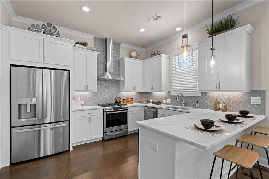 Furnished interior view inside a new home in Palisades Single Family, Cumming (Image 32).