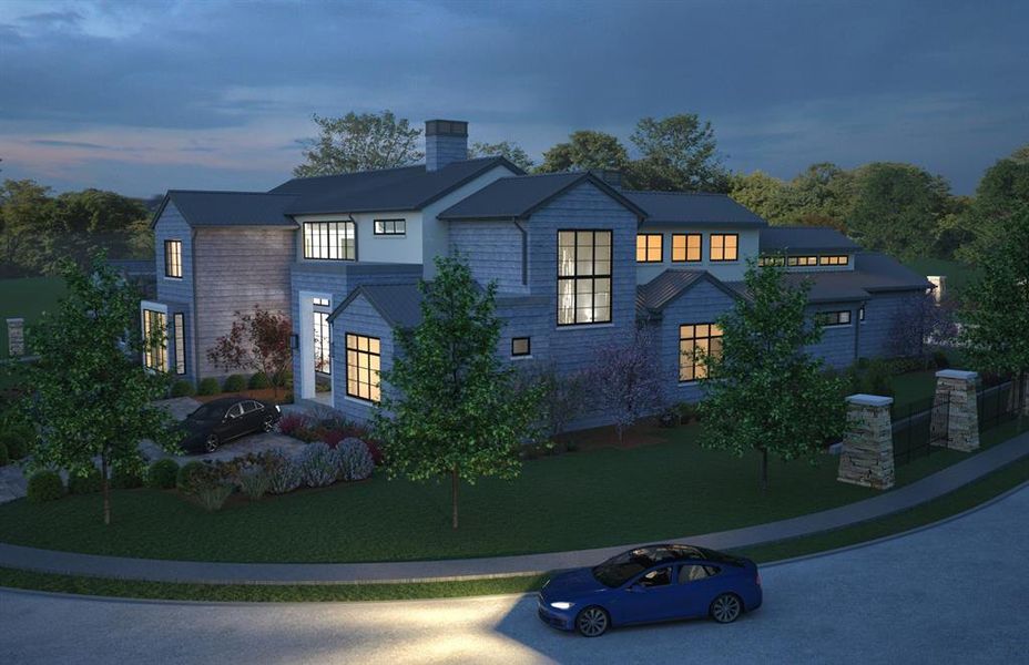 Front exterior of a new home in , Westlake, TX, highlighting curb appeal (Image 2). Front exterior of a new home in , Westlake, TX, highlighting curb appeal (Image 2).