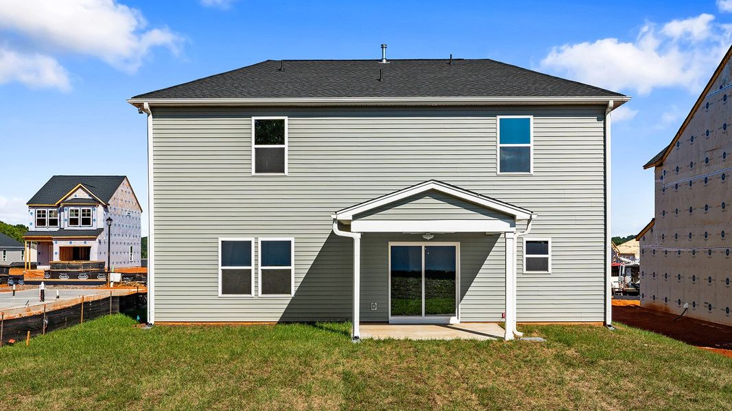 Front exterior of a new home in Hanes Lake, Winston-Salem, NC, highlighting curb appeal (Image 25).