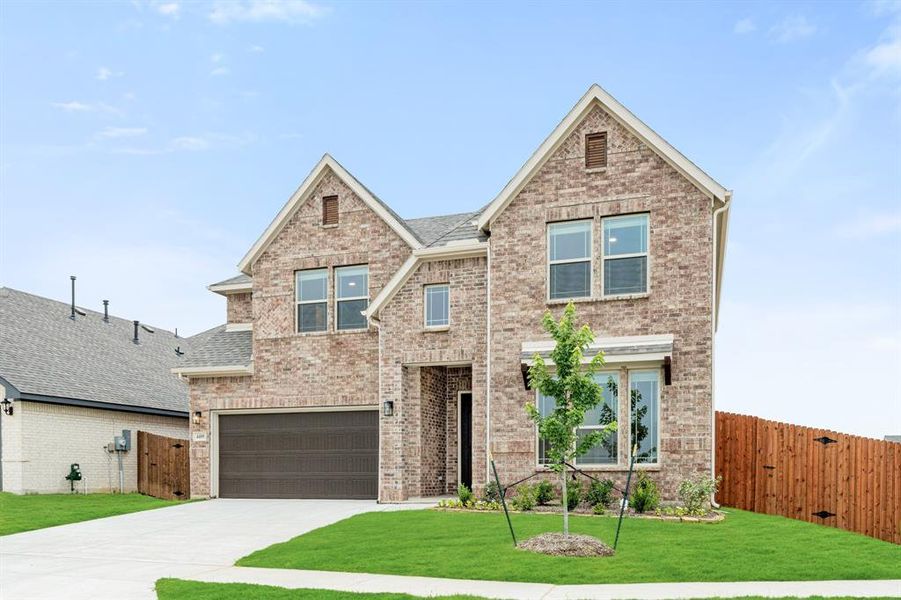 Front exterior of a new home in Hulen Trails Classic 50, Fort Worth, TX, highlighting curb appeal (Image 2). Front exterior of a new home in Hulen Trails Classic 50, Fort Worth, TX, highlighting curb appeal (Image 2).