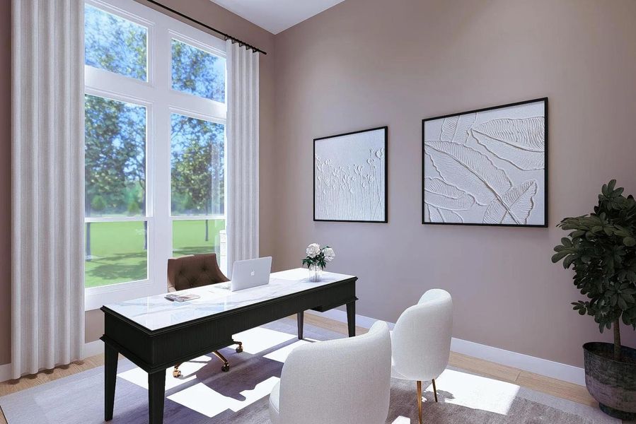 Furnished interior view inside a new home in Parmer Ranch 60, Georgetown (Image 12).