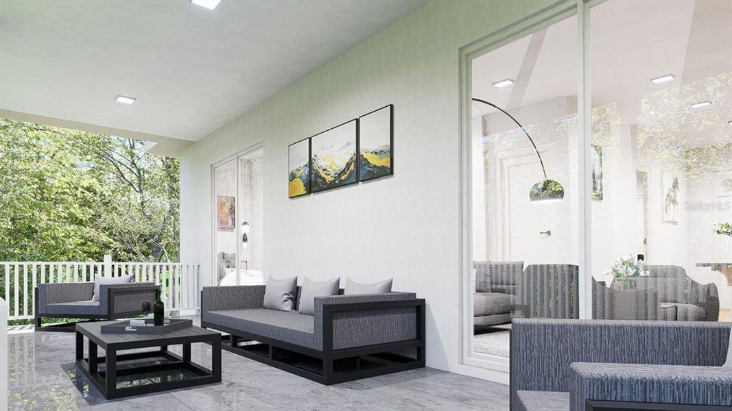 Exterior details and patio area of a home in , Haines City (Image 3).