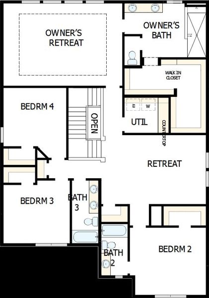 2D floor plan layout of this home in Hardy Pond, Rock Hill, SC (Image 6). 2D floor plan layout of this home in Hardy Pond, Rock Hill, SC (Image 6).