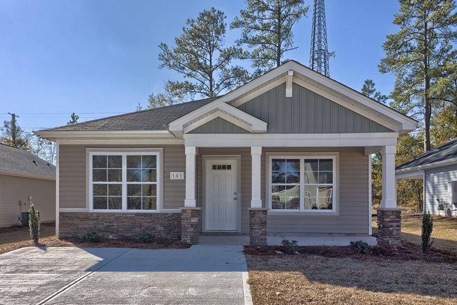 Representative exterior details of a home built from the Dogwood B by McGuinn Homes in Reserves at Mill Creek, Columbia (Image 3). Representative exterior details of a home built from the Dogwood B by McGuinn Homes in Reserves at Mill Creek, Columbia (Image 3).